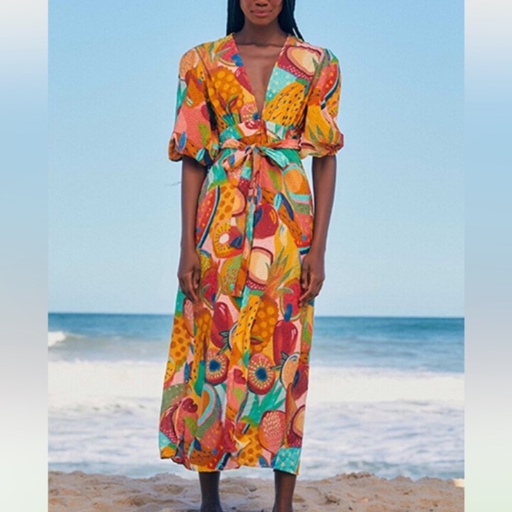 FARM Rio Summery Salad Swim Coverup